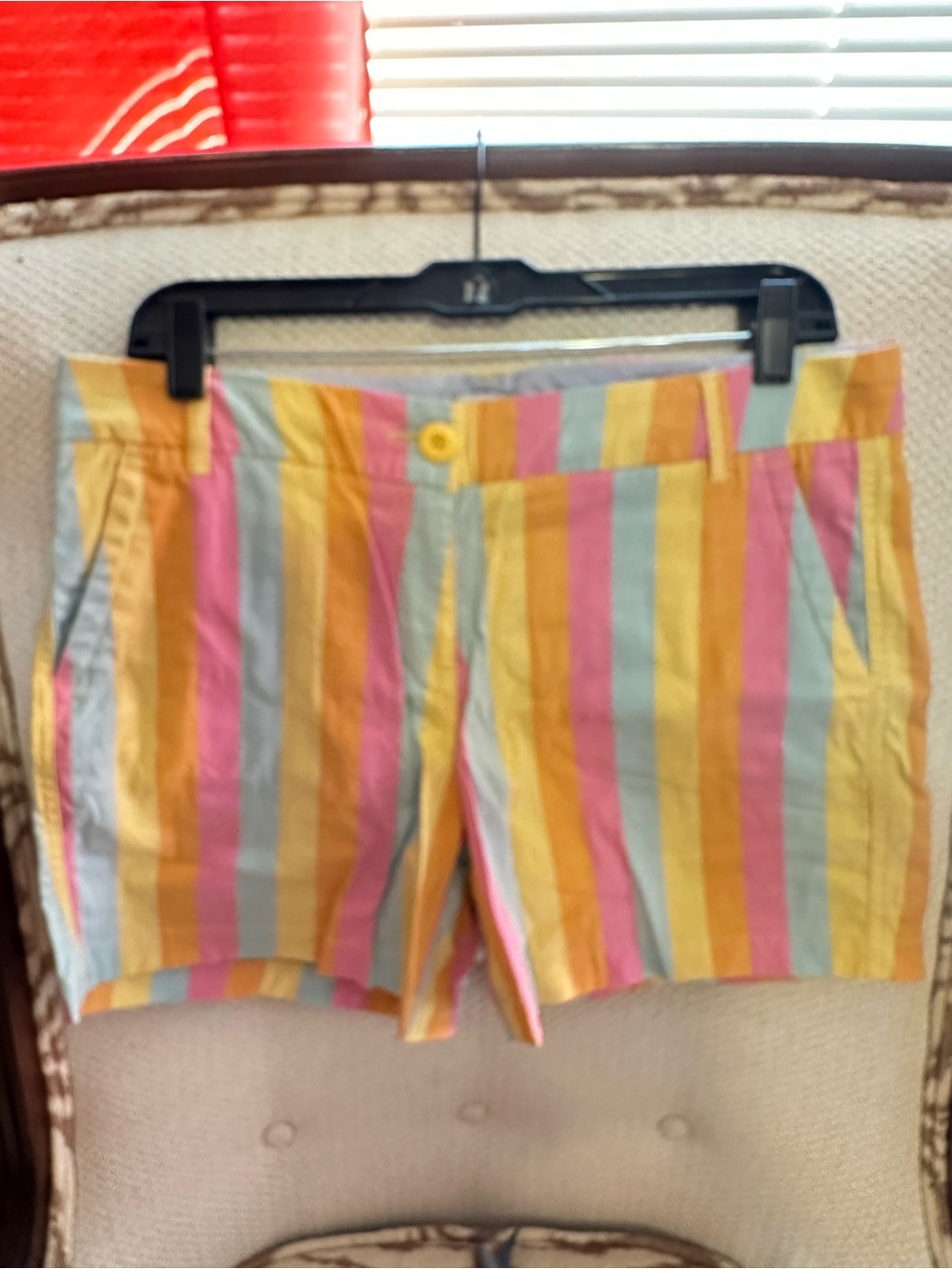 crown & ivy Pastel Multi-Stripe Tailored Shorts